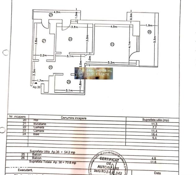 Apartament cu 2 camere decomandat în Central