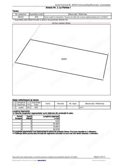 Teren de 679 mp, în Exterior Vest