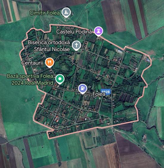 Teren de 1400 mp, în Folea