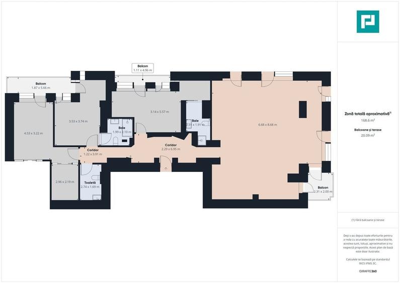 Apartament cu 4 camere decomandat în Barbu Văcărescu