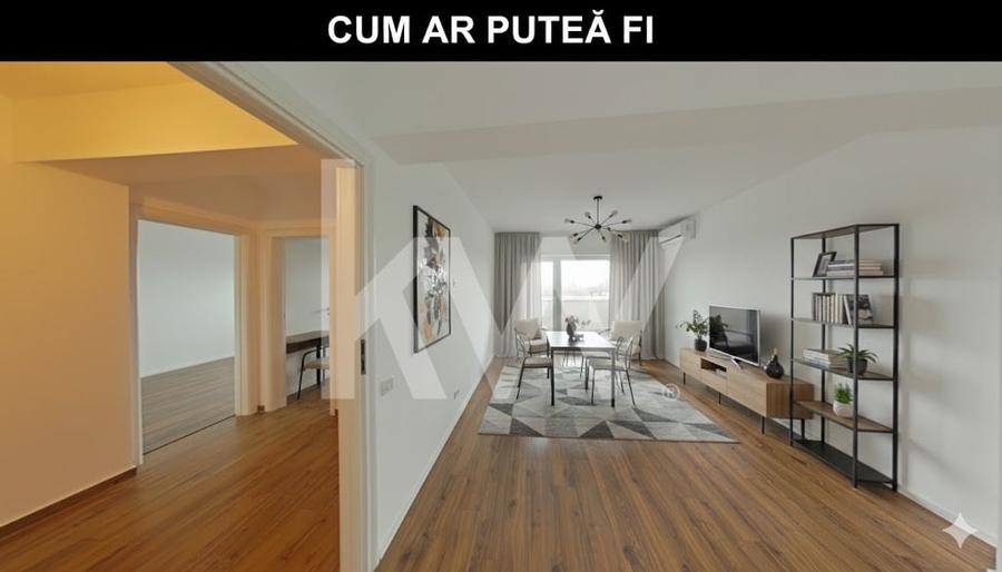 Apartament cu 3 camere decomandat în Tractorul