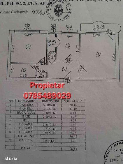 Apartament cu 2 camere decomandat în Rahova