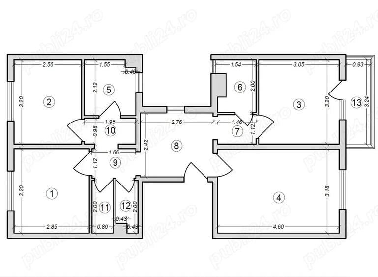 Apartament cu 4 camere decomandat în Tei