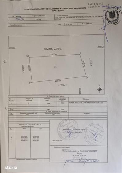 Teren de 1195 mp, în Albota