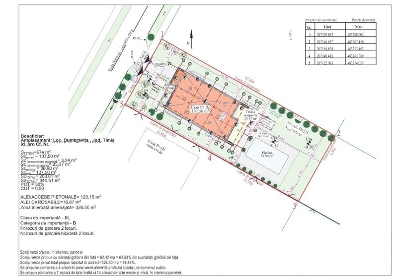Teren Construcții intravilan de 674 mp, în Dumbrăvița