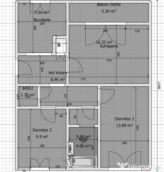 Apartament cu 3 camere decomandat în Mănăștur