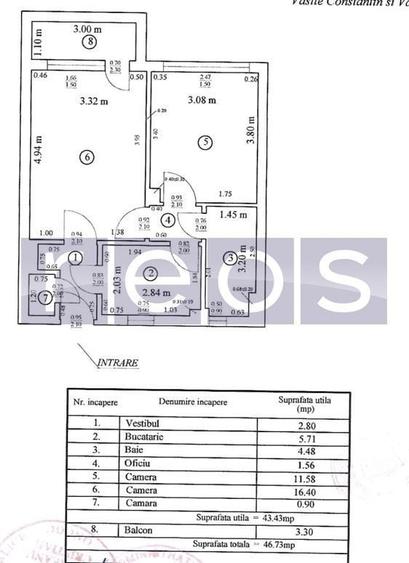 Apartament cu 2 camere în Gara de Nord