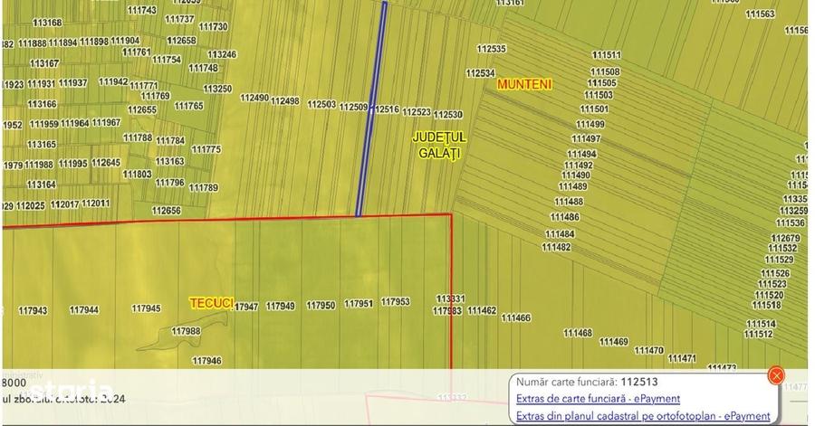 Teren de 10098 mp, în Munteni
