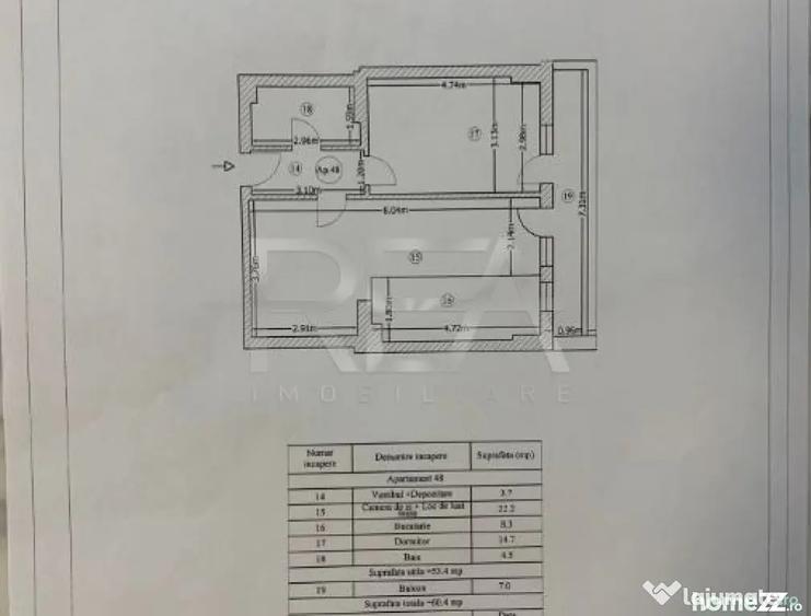 Apartament cu 2 camere semidecomandat în Păcii