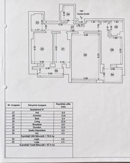 Apartament cu 3 camere decomandat, mobilat în Energia