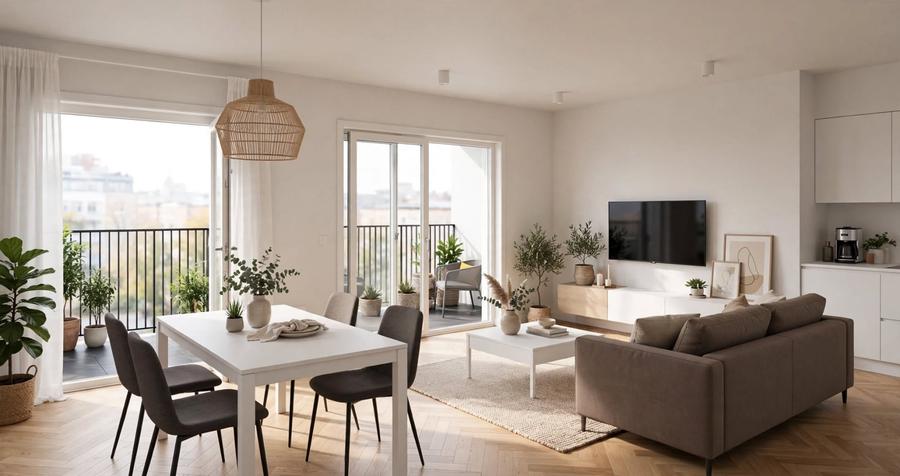 Apartament cu 3 camere semidecomandat în Florești