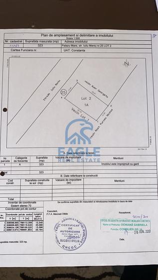 Teren Construcții intravilan de 323 mp, în Elvila