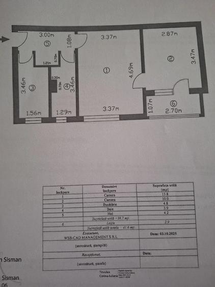 Apartament cu 2 camere semidecomandat în Central