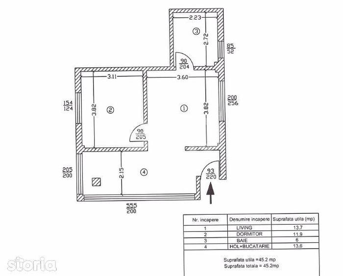 Apartament cu 2 camere în Negru Vodă