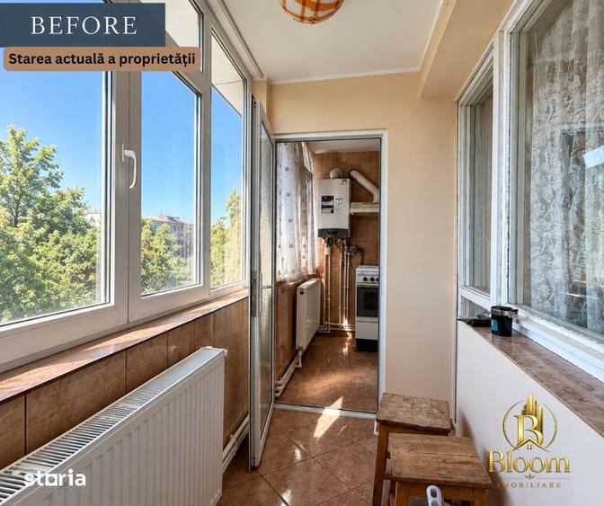 Apartament cu 2 camere semidecomandat în Țiglina 3