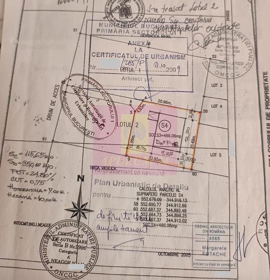 Teren Construcții intravilan de 466 mp, în Sisești