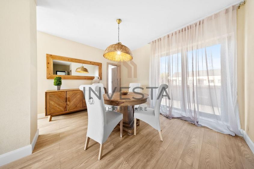 Penthouse cu 3 camere semidecomandat, mobilat în Borhanci