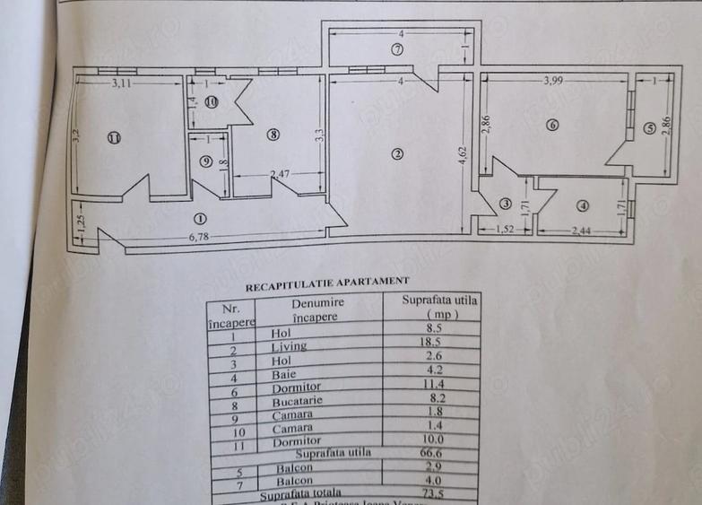 Apartament cu 3 camere - 3
