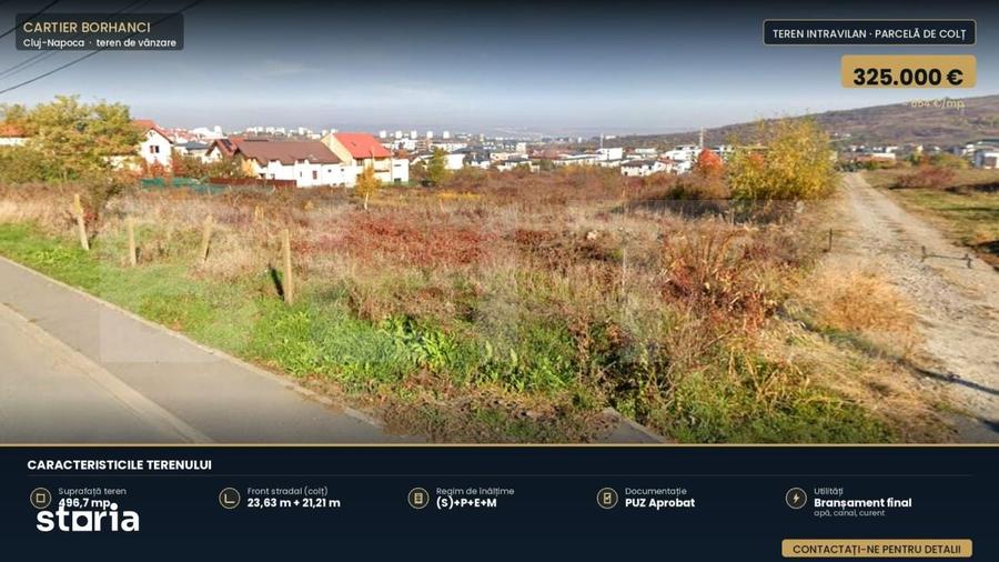 Teren de 497 mp, în Borhanci