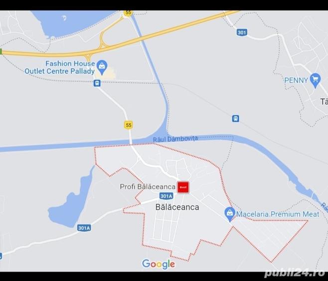 Teren de 3200 mp, în Bălăceanca