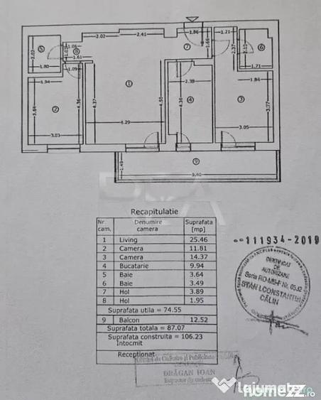 Apartament cu 3 camere decomandat în Domenii