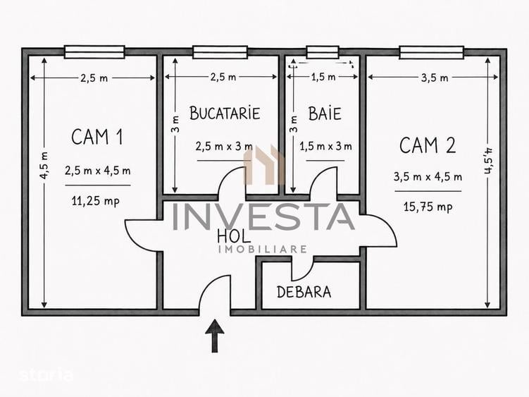 Apartament 2 camere decomandat, etaj intermediar, zona Mihai Viteazu! - 1