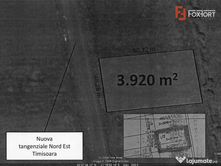 Teren de 3920 mp, în Aeroport