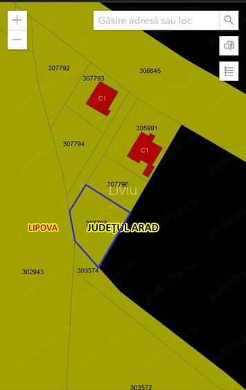 Vand loc de casa, teren intravilan in Lipova Bai in suprafata de 410 mp