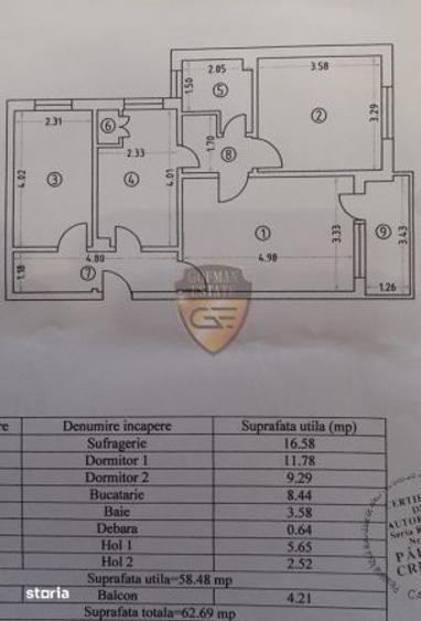 Apartament cu 3 camere decomandat în Tomis Nord