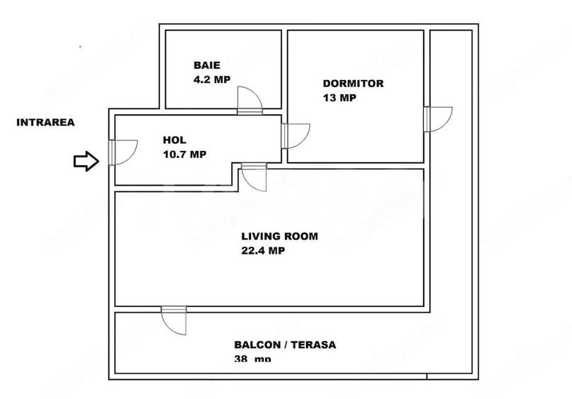 Apartament cu 2 camere decomandat în Central
