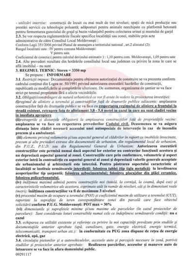 Teren de 3350 mp, în Moldovenești