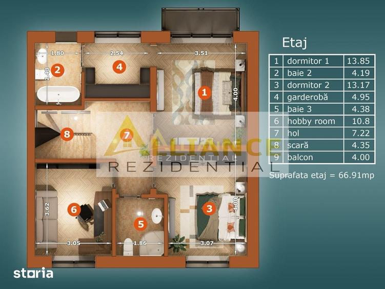 Casă cu 5 camere cu Teren 180 Mp în Central