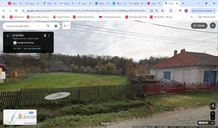 Teren de 1154 mp, în Bughea de Jos
