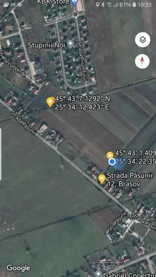 Teren de 2932 mp, în Stupini