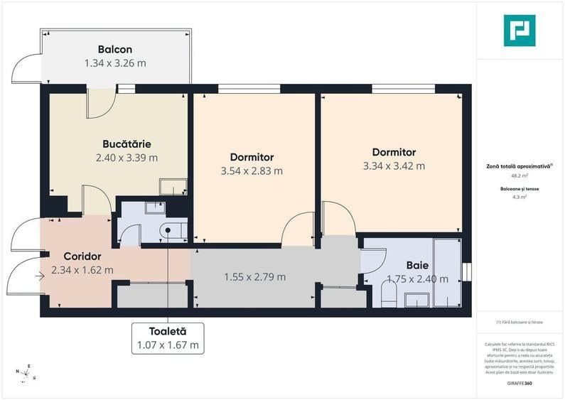 Apartament cu 3 camere decomandat în Sântandrei