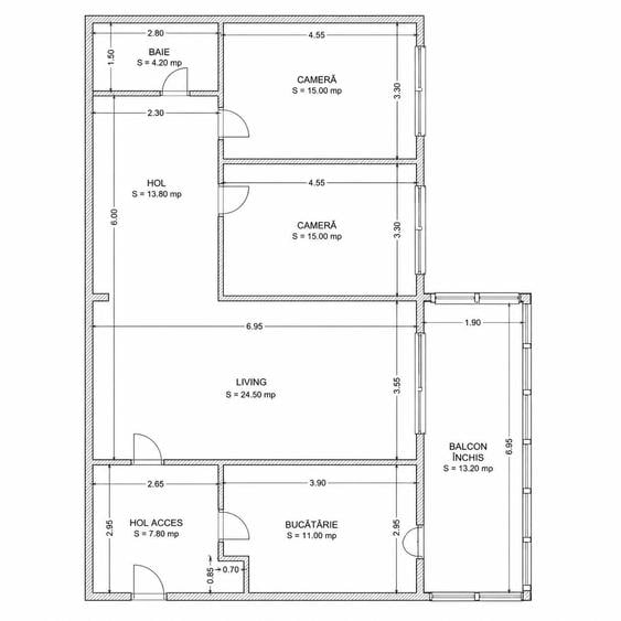 Apartament cu 3 camere confort I, finisat, in Manastur - 1