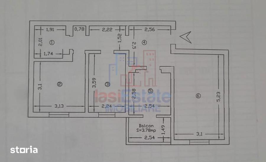 Apartament 3 camere Pacurari - Moara de Foc - 1