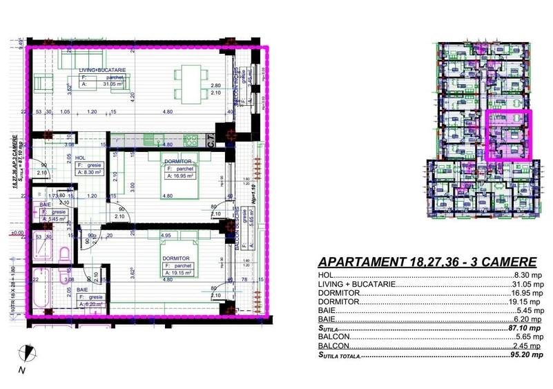 Apartament cu 3 camere decomandat în Popoveni