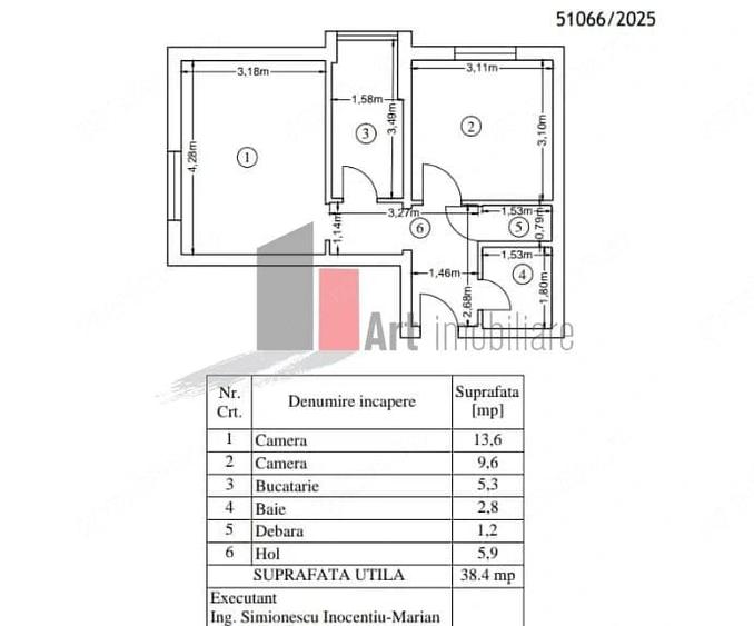 Apartament cu 2 camere decomandat în Brâncoveanu