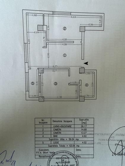 Apartament cu 3 camere semidecomandat în Copou