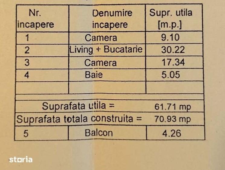 Apartament cu 3 camere în Turnișor