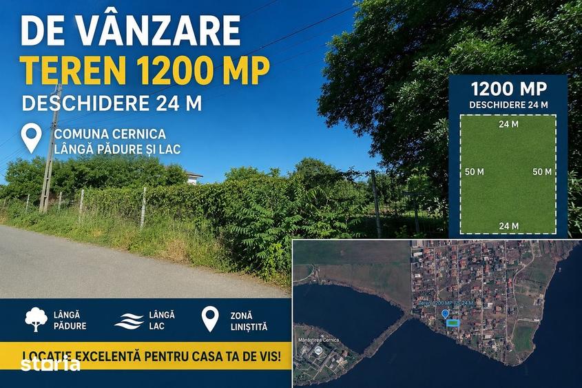 Teren de 1200 mp, în Cernica