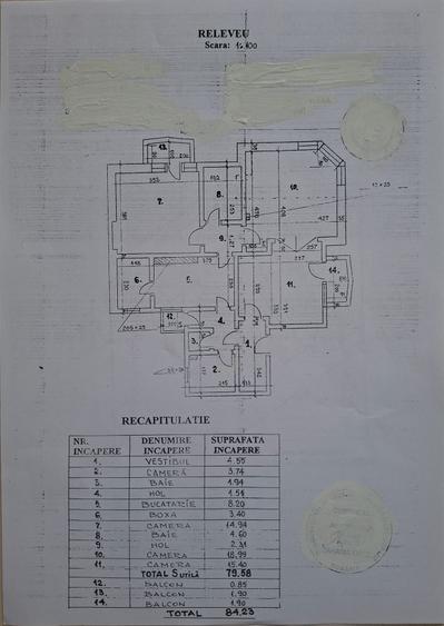 Apartament cu 3 camere semidecomandat în Cuțitul de Argint