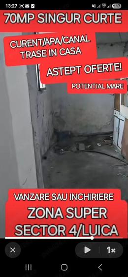 Casă cu 2 camere cu Teren 100 Mp în Central