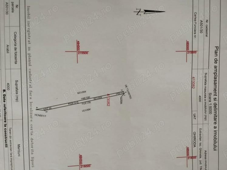 Teren de 4000 mp, în Aeroport