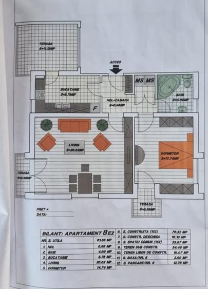 Apartament 2 camere-terasa 11 mp-bloc nou-Aurel Persu-Comision 0 - 4