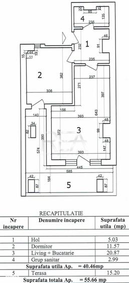 Apartament cu 2 camere decomandat în Dămăroaia