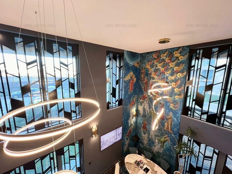 Penthouse cu 4 camere semidecomandat, mobilat în Aviației