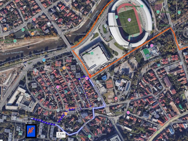 Apartament cu 2 camere decomandat în Plopilor