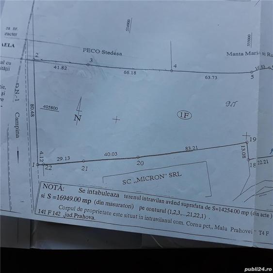 Teren de 17000 mp, în Cornu